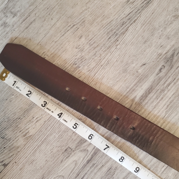 brown leather Carhartt belt pewter buckle size 3XL high quality adjustable - Picture 9 of 12